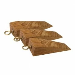 Staunton And Henry Solid Wood Door Stoppers - Set Of 3