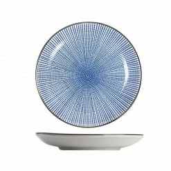 Staunton And Henry Modern Oriental Ceramic Plate In Starburst Pattern