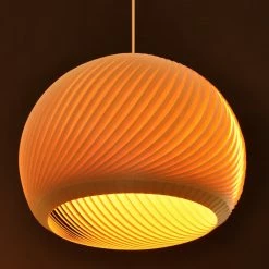 Staunton And Henry Studio Vayehi Wind Wood Veneer Ceiling Light