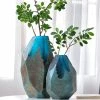 Staunton And Henry Modern Abstract Blue Glass Vase