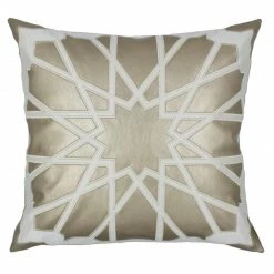 Staunton And Henry Home Accessories Cream And Gold Star Cushion Cover