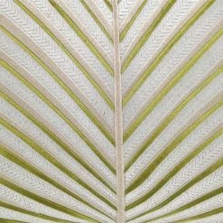 Staunton And Henry Embroidered Fern Leaf Green Velvet Cushion