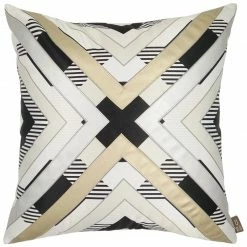 Staunton And Henry Gold Black And White Throw Cushion Home Accessories