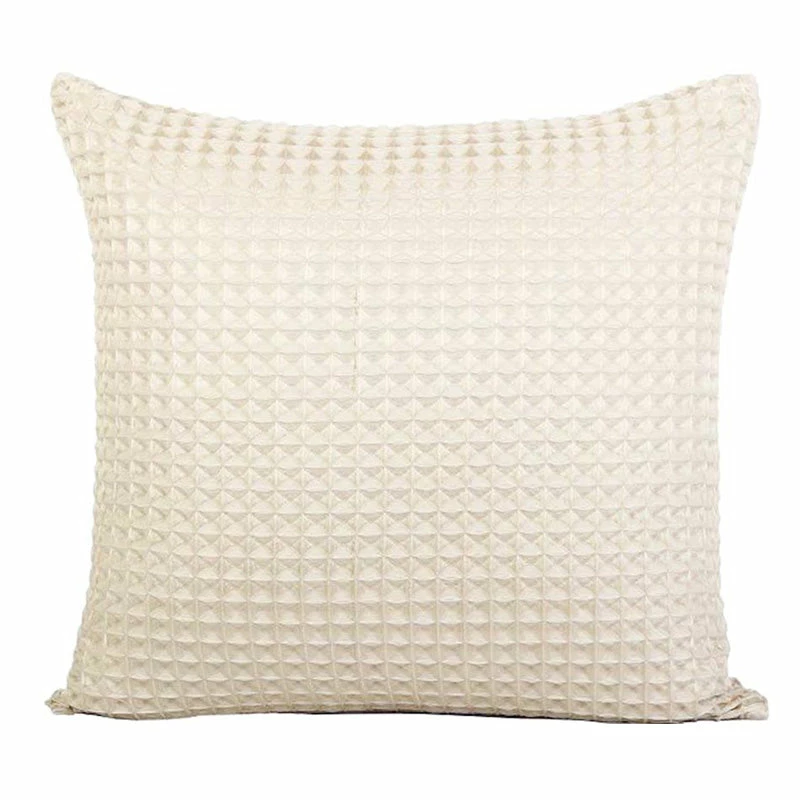 Staunton And Henry Cream Waffle Throw Cushion