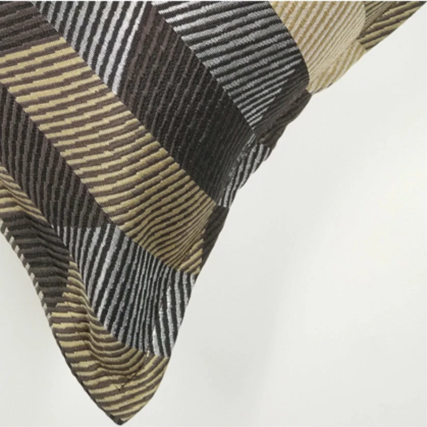 Staunton And Henry Modern Gold And Black Throw Cushion Home Accessories