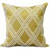 Staunton And Henry Home Accessories Embroidered Yellow Satin Throw Cushion