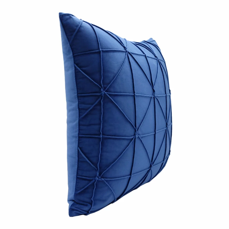Staunton And Henry Sapphire Blue Geometric Throw Cushion Home Accessories