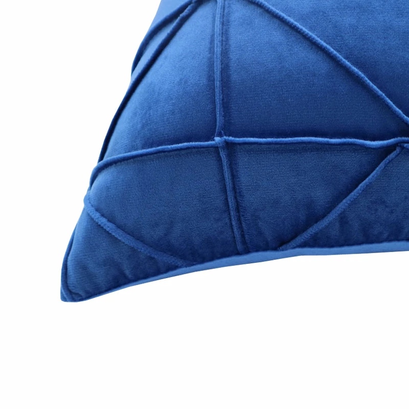 Staunton And Henry Sapphire Blue Geometric Throw Cushion Home Accessories