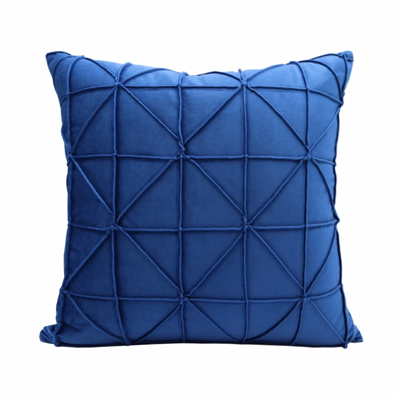 Staunton And Henry Sapphire Blue Geometric Throw Cushion Home Accessories