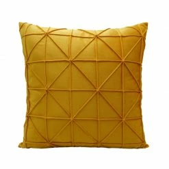 Staunton And Henry Golden Yellow Geometric Throw Cushion Home Accessories