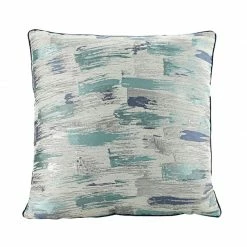 Staunton And Henry Turquoise And Blue Abstract Throw Cushion Home Accessories