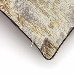 Staunton And Henry Gold And Grey Abstract Throw Cushion Home Accessories