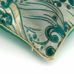 Staunton And Henry Emerald Japanese Wave Throw Cushion Home Accessories