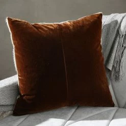 Staunton And Henry Geometric Grey Patchwork Hide Throw Cushion