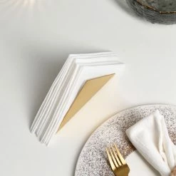 Staunton And Henry Kitchen Triangular Gold Napkin Holder