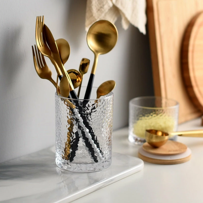 Staunton And Henry Dimpled Glass Kitchen Condiment Jar