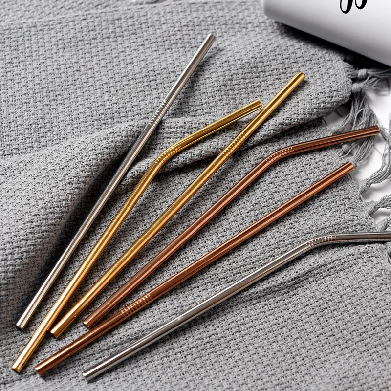 Staunton And Henry Kitchen Gold Drinking Straws - Set Of 3