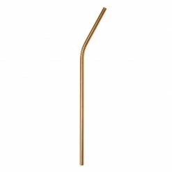 Staunton And Henry Kitchen Gold Drinking Straws - Set Of 3