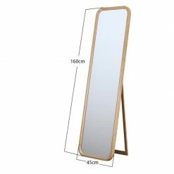 Staunton And Henry Solid Oak Standing Mirror