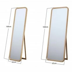 Staunton And Henry Solid Oak Standing Mirror