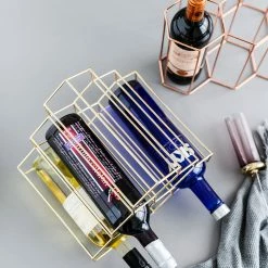 Staunton And Henry Gold Hexagon Wine Rack