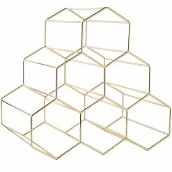 Staunton And Henry Gold Hexagon Wine Rack