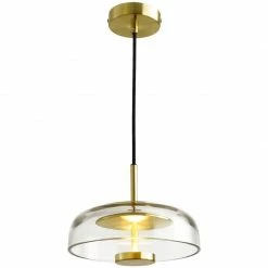 Staunton And Henry Future Deco Brass And Glass Ceiling Light Lighting