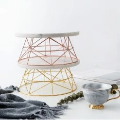 Staunton And Henry Modern White Marble Cake Stand