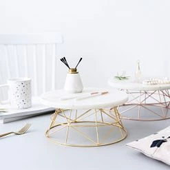 Staunton And Henry Modern White Marble Cake Stand