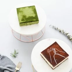 Staunton And Henry Modern White Marble Cake Stand