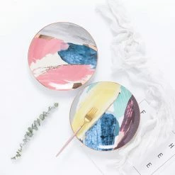 Staunton And Henry Modern Abstract Pastel Plates