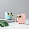 Staunton And Henry Pastel And Gold Mermaid Coffee Mug