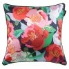 Staunton And Henry Colorful Oriental Peony Throw Cushion
