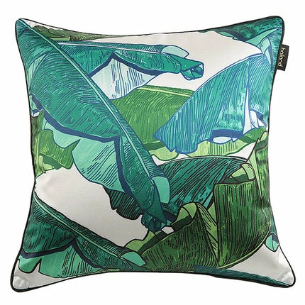 Staunton And Henry Home Accessories Green Plantation Leaf Throw Cushion