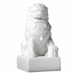 Staunton And Henry White Foo Dogs - Set Of 2
