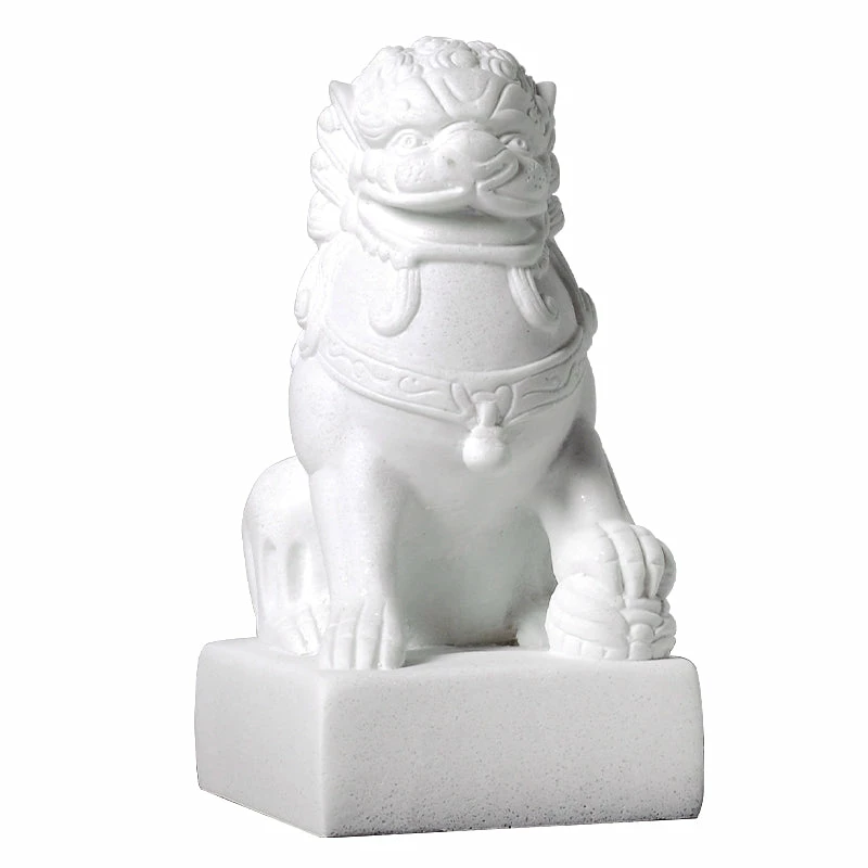 Staunton And Henry White Foo Dogs - Set Of 2