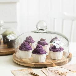 Staunton And Henry Kitchen Wooden Cake Plate With Dome