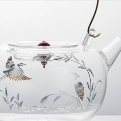 Staunton And Henry Kitchen Japanese Glass Tea Pot With Gold Detail