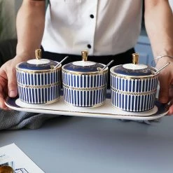 Staunton And Henry Gatsby Elegant Modern Condiment Jars