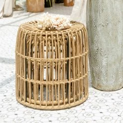 Staunton And Henry Flores Rattan Stool