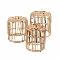 Staunton And Henry Flores Rattan Stool