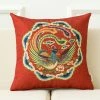 Staunton And Henry Modern Red Oriental Throw Cushion