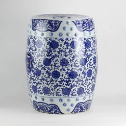 Staunton And Henry Blue And White Chinese Ceramic Stool Furniture