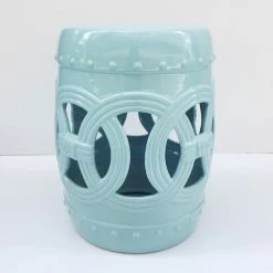 Staunton And Henry Furniture Vintage Chinese Ceramic Stool