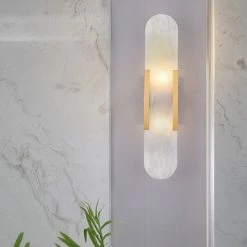 Staunton And Henry Modern Marble And Gold Wall Light Lighting