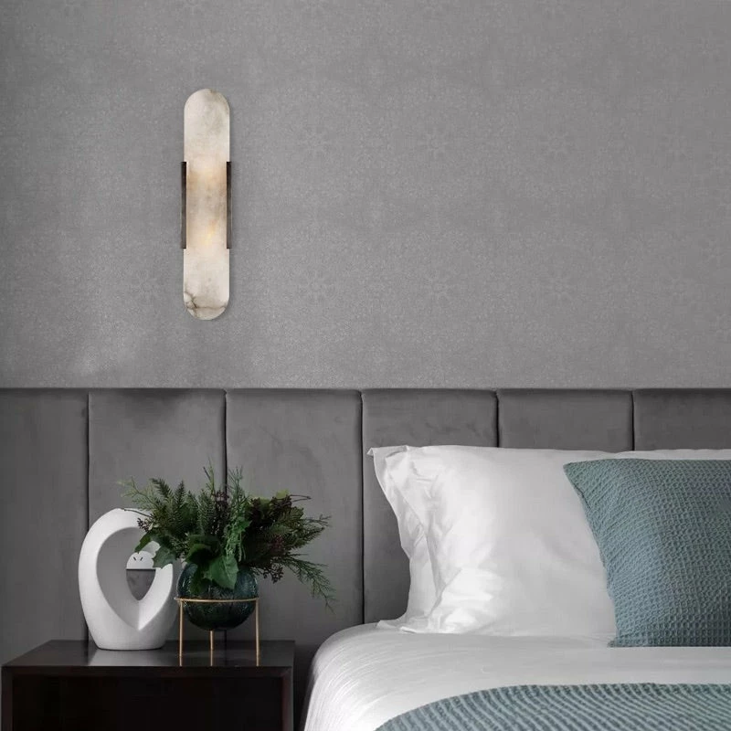 Staunton And Henry Modern Marble And Gold Wall Light Lighting