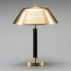 Staunton And Henry Future Deco Black And Brass Table Lamp