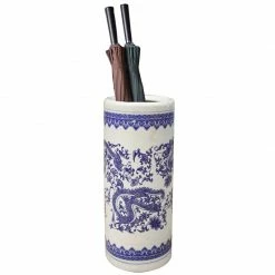 Staunton And Henry Furniture Blue And White Chinese Umbrella Stand
