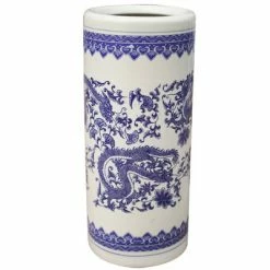 Staunton And Henry Furniture Blue And White Chinese Umbrella Stand