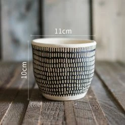 Staunton And Henry Home Accessories Nordic Black And White Flower Pot